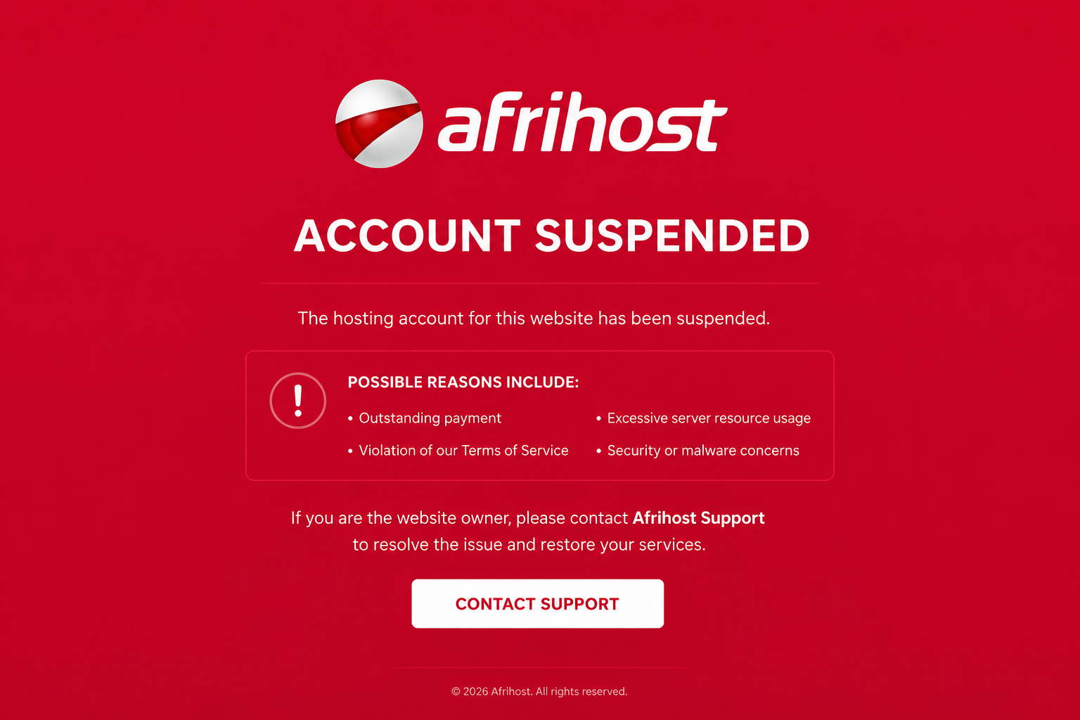 Account Suspended